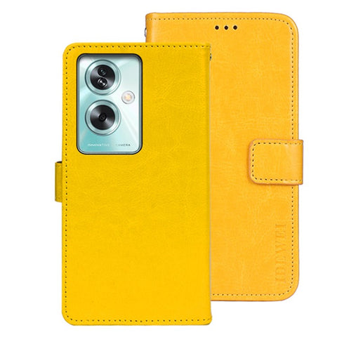 IDEWEI For Oppo A79 5G Case PU Leather Wallet Phone Cover Crazy Horse Texture Phone Shell