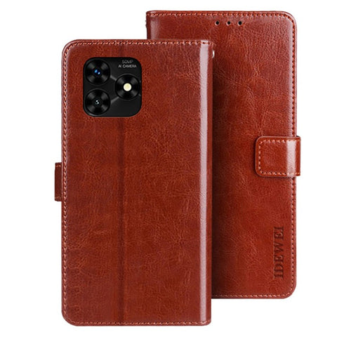 IDEWEI For Umidigi G5A Magnetic Case Crazy Horse Texture Flip Leather Wallet Phone Cover