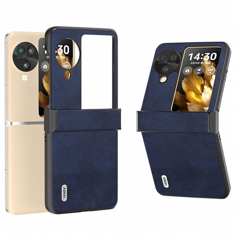 ABEEL For Oppo Find N3 Flip 5G Phone Case PU Leather Hinge Protection Cover