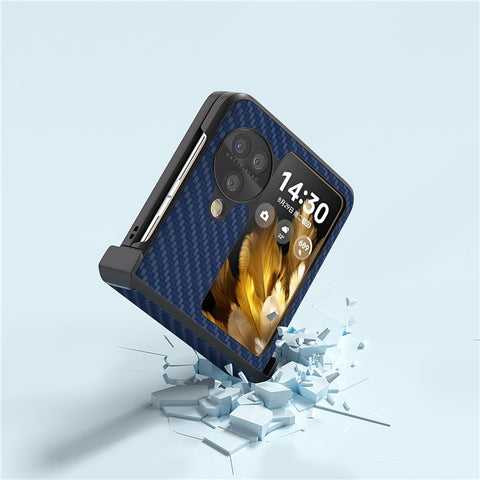 ABEEL For Oppo Find N3 Flip 5G Protective Phone Case Carbon Fiber Texture Cover