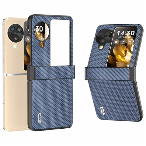 ABEEL For Oppo Find N3 Flip 5G Protective Phone Case Carbon Fiber Texture Cover