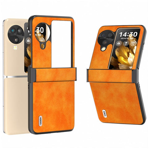 ABEEL For Oppo Find N3 Flip 5G Phone Case Litchi Texture Anti Scratch Cover
