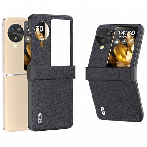 ABEEL For Oppo Find N3 Flip 5G Phone Case Glitter PU Leather Hinge Protection Cover