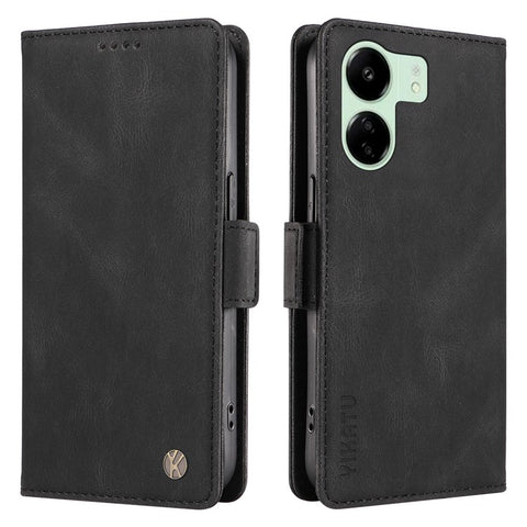 YIKATU YK-005 For Xiaomi Redmi 13C 4G / 13C 5G / 13R 5G / Poco M6 5G / Poco C65 4G Case PU Leather Full Protection Phone Cover