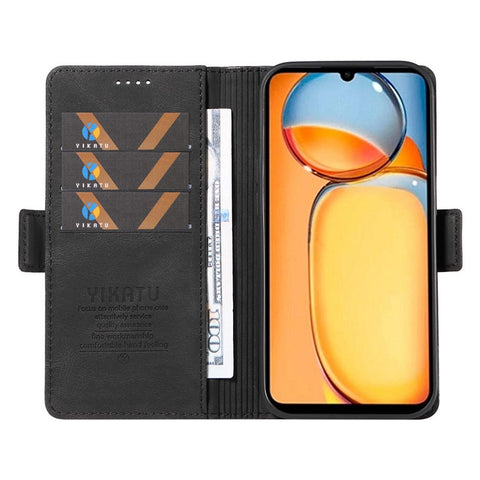 YIKATU YK-005 For Xiaomi Redmi 13C 4G / 13C 5G / 13R 5G / Poco M6 5G / Poco C65 4G Case PU Leather Full Protection Phone Cover