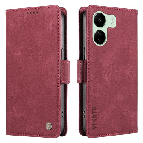 YIKATU YK-005 For Xiaomi Redmi 13C 4G / 13C 5G / 13R 5G / Poco M6 5G / Poco C65 4G Case PU Leather Full Protection Phone Cover