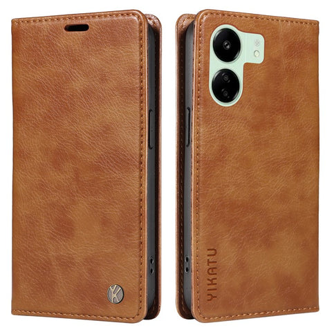 YIKATU YK-006 For Xiaomi Redmi 13C 4G / 13C 5G / 13R 5G / Poco M6 5G / Poco C65 4G Wallet Case PU Leather Stand Phone Cover