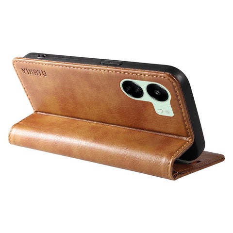 YIKATU YK-006 For Xiaomi Redmi 13C 4G / 13C 5G / 13R 5G / Poco M6 5G / Poco C65 4G Wallet Case PU Leather Stand Phone Cover