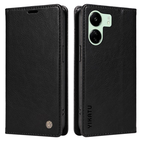 YIKATU YK-006 For Xiaomi Redmi 13C 4G / 13C 5G / 13R 5G / Poco M6 5G / Poco C65 4G Wallet Case PU Leather Stand Phone Cover