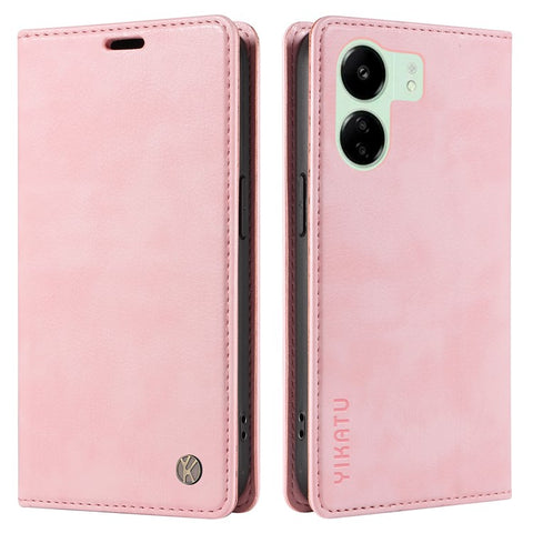 YIKATU YK-006 For Xiaomi Redmi 13C 4G / 13C 5G / 13R 5G / Poco M6 5G / Poco C65 4G Wallet Case PU Leather Stand Phone Cover