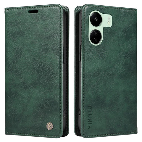 YIKATU YK-006 For Xiaomi Redmi 13C 4G / 13C 5G / 13R 5G / Poco M6 5G / Poco C65 4G Wallet Case PU Leather Stand Phone Cover