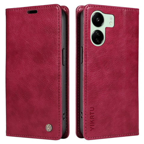 YIKATU YK-006 For Xiaomi Redmi 13C 4G / 13C 5G / 13R 5G / Poco M6 5G / Poco C65 4G Wallet Case PU Leather Stand Phone Cover