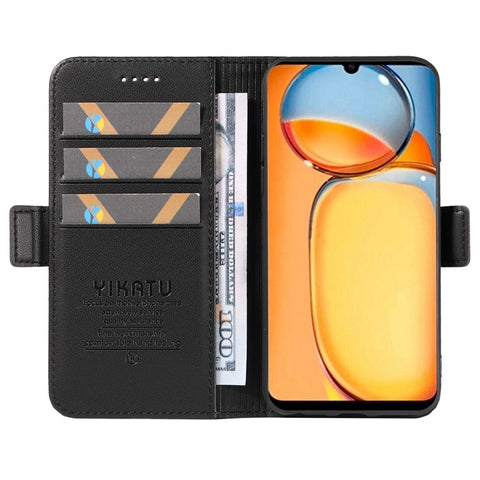YIKATU YK-003 For Xiaomi Redmi 13C 4G / 13C 5G / 13R 5G / Poco M6 5G / Poco C65 4G Case PU Leather Stand Phone Cover