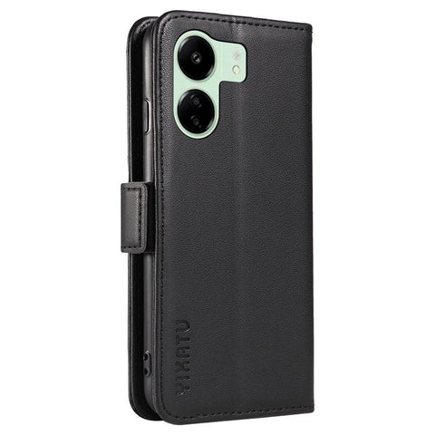 YIKATU YK-003 For Xiaomi Redmi 13C 4G / 13C 5G / 13R 5G / Poco M6 5G / Poco C65 4G Case PU Leather Stand Phone Cover