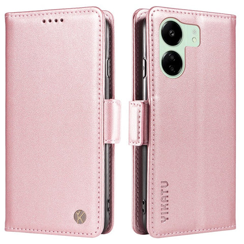 YIKATU YK-003 For Xiaomi Redmi 13C 4G / 13C 5G / 13R 5G / Poco M6 5G / Poco C65 4G Case PU Leather Stand Phone Cover