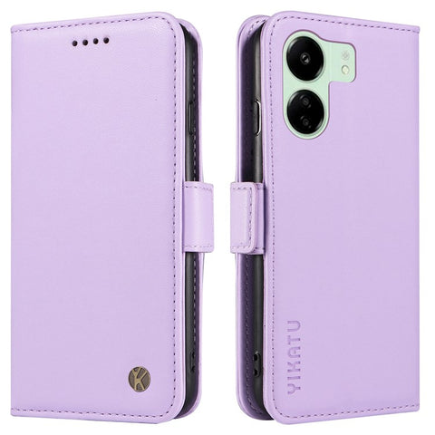 YIKATU YK-003 For Xiaomi Redmi 13C 4G / 13C 5G / 13R 5G / Poco M6 5G / Poco C65 4G Case PU Leather Stand Phone Cover