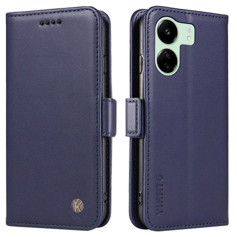 YIKATU YK-003 For Xiaomi Redmi 13C 4G / 13C 5G / 13R 5G / Poco M6 5G / Poco C65 4G Case PU Leather Stand Phone Cover