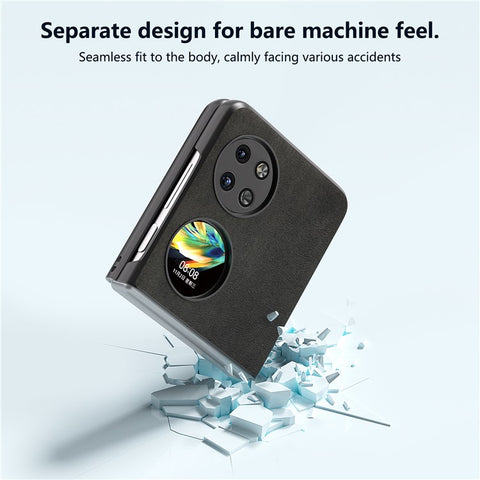 ABEEL For Huawei Pocket 2 Phone Case PU Leather+PC Anti-Scratch Cover