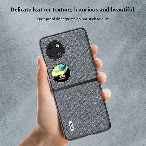 ABEEL For Huawei Pocket 2 Phone Case PU Leather Rhinestone Texture Back Cover