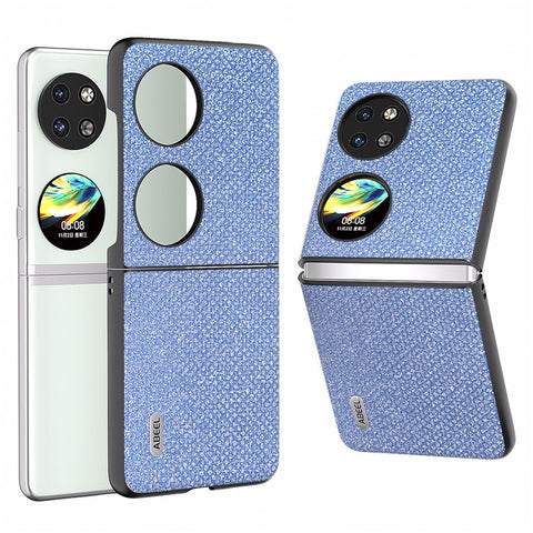 ABEEL For Huawei Pocket 2 Phone Case PU Leather Rhinestone Texture Back Cover