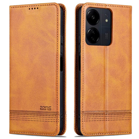 AZNS For Xiaomi 13C 4G / 13C 5G / Poco C65 4G / Poco M6 5G / 13R 5G Leather Case Wallet Magnetic Phone Cover