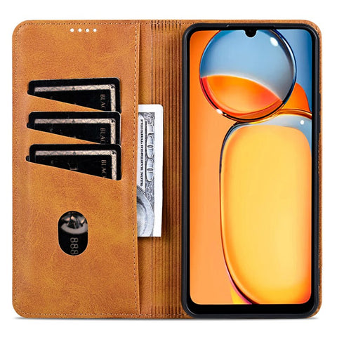 AZNS For Xiaomi 13C 4G / 13C 5G / Poco C65 4G / Poco M6 5G / 13R 5G Leather Case Wallet Magnetic Phone Cover
