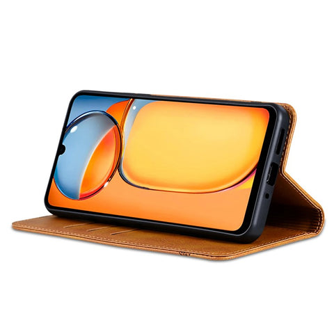 AZNS For Xiaomi 13C 4G / 13C 5G / Poco C65 4G / Poco M6 5G / 13R 5G Leather Case Wallet Magnetic Phone Cover