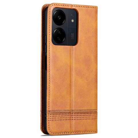 AZNS For Xiaomi 13C 4G / 13C 5G / Poco C65 4G / Poco M6 5G / 13R 5G Leather Case Wallet Magnetic Phone Cover