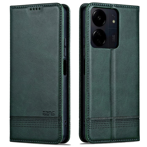 AZNS For Xiaomi 13C 4G / 13C 5G / Poco C65 4G / Poco M6 5G / 13R 5G Leather Case Wallet Magnetic Phone Cover