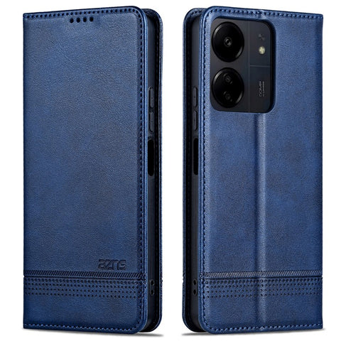 AZNS For Xiaomi 13C 4G / 13C 5G / Poco C65 4G / Poco M6 5G / 13R 5G Leather Case Wallet Magnetic Phone Cover
