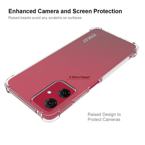 ENKAY HAT PRINCE For Motorola Moto G Power (2024) Clear Case Anti-drop Soft TPU Phone Cover