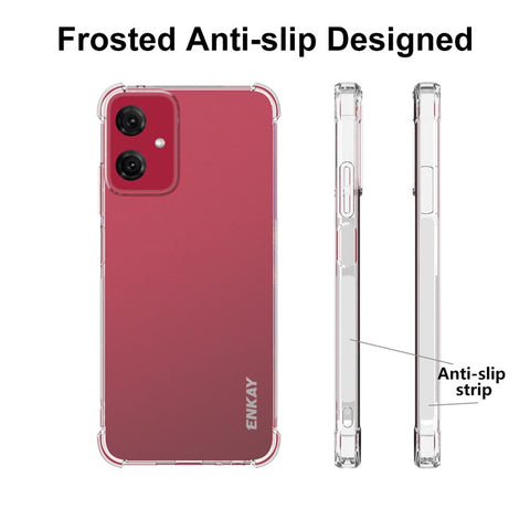 ENKAY HAT PRINCE For Motorola Moto G Power (2024) Clear Case Anti-drop Soft TPU Phone Cover