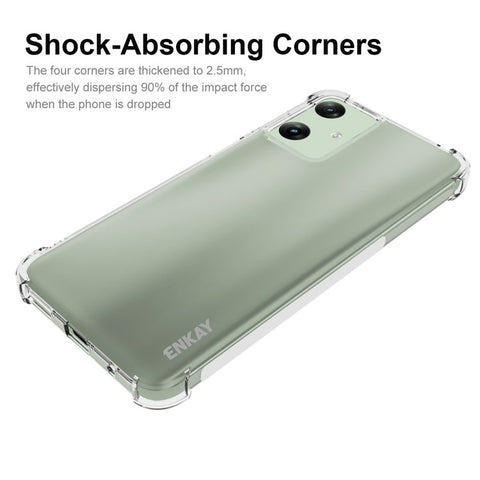 ENKAY HAT PRINCE For Motorola Moto G Play (2024) 4G Case Anti-slip Strip Edge Clear TPU Phone Cover