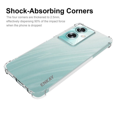 ENKAY HAT PRINCE For Oppo A79 5G / A2 5G TPU Case Clear Phone Cover with Anti-slip Strip Edge