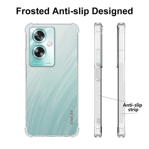 ENKAY HAT PRINCE For Oppo A79 5G / A2 5G TPU Case Clear Phone Cover with Anti-slip Strip Edge