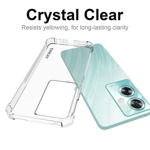 ENKAY HAT PRINCE For Oppo A79 5G / A2 5G TPU Case Clear Phone Cover with Anti-slip Strip Edge