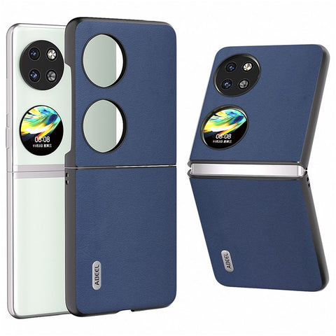 ABEEL For Huawei Pocket 2 Back Case Genuine Cow Leather Nappa Texture Cover