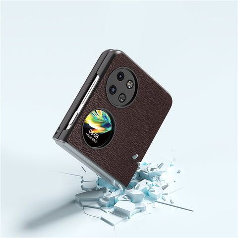 ABEEL For Huawei Pocket 2 Genuine Cow Leather Classy Phone Protective Case