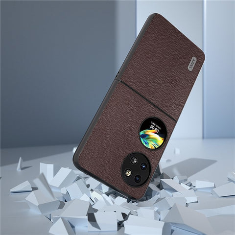 ABEEL For Huawei Pocket 2 Genuine Cow Leather Classy Phone Protective Case