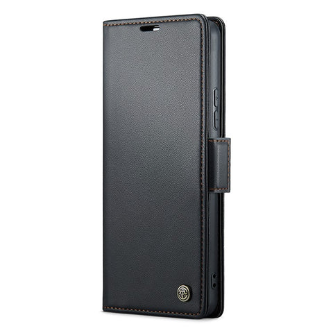 For Xiaomi Redmi 12 4G / 12 5G (Global) / Note 12R 5G / Poco M6 Pro 5G Leather Case CASEME 023 RFID Blocking 3 Card Slot Mobile Cover