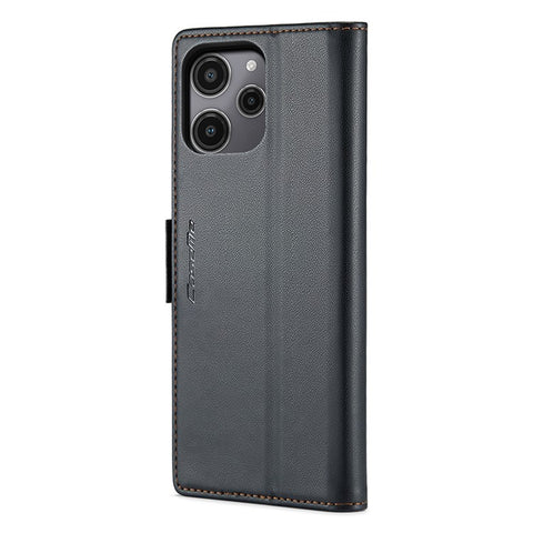 For Xiaomi Redmi 12 4G / 12 5G (Global) / Note 12R 5G / Poco M6 Pro 5G Leather Case CASEME 023 RFID Blocking 3 Card Slot Mobile Cover