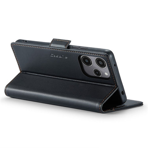 For Xiaomi Redmi 12 4G / 12 5G (Global) / Note 12R 5G / Poco M6 Pro 5G Leather Case CASEME 023 RFID Blocking 3 Card Slot Mobile Cover