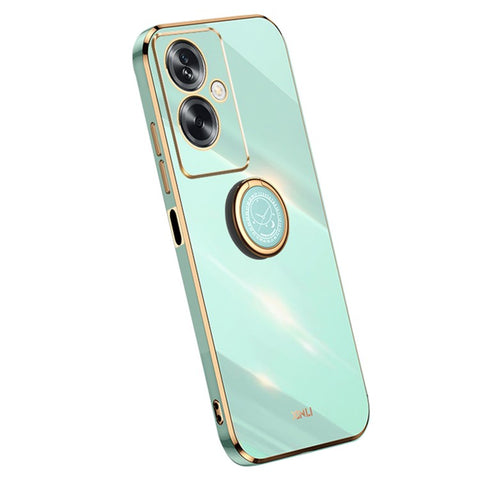 XINLI For Oppo A2 5G / A79 5G Soft TPU Case Electroplating Technology Kickstand Cover