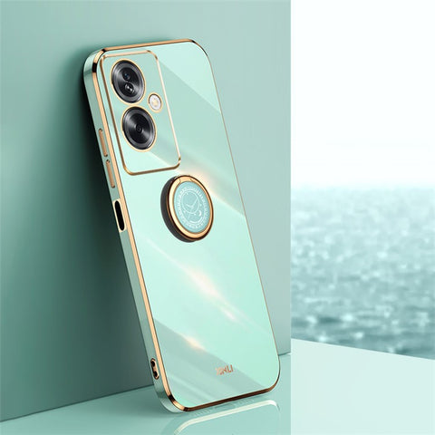 XINLI For Oppo A2 5G / A79 5G Soft TPU Case Electroplating Technology Kickstand Cover