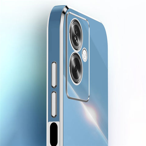 XINLI For Oppo A2 5G / A79 5G Soft TPU Case Electroplating Technology Kickstand Cover