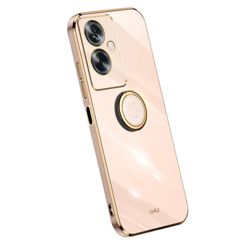 XINLI For Oppo A2 5G / A79 5G Soft TPU Case Electroplating Technology Kickstand Cover