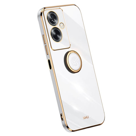 XINLI For Oppo A2 5G / A79 5G Soft TPU Case Electroplating Technology Kickstand Cover
