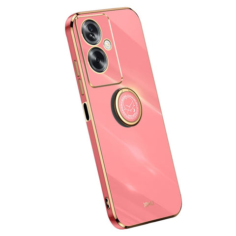 XINLI For Oppo A2 5G / A79 5G Soft TPU Case Electroplating Technology Kickstand Cover