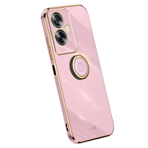 XINLI For Oppo A2 5G / A79 5G Soft TPU Case Electroplating Technology Kickstand Cover