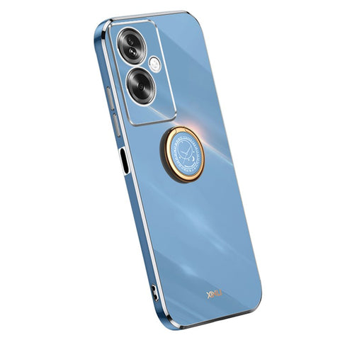 XINLI For Oppo A2 5G / A79 5G Soft TPU Case Electroplating Technology Kickstand Cover